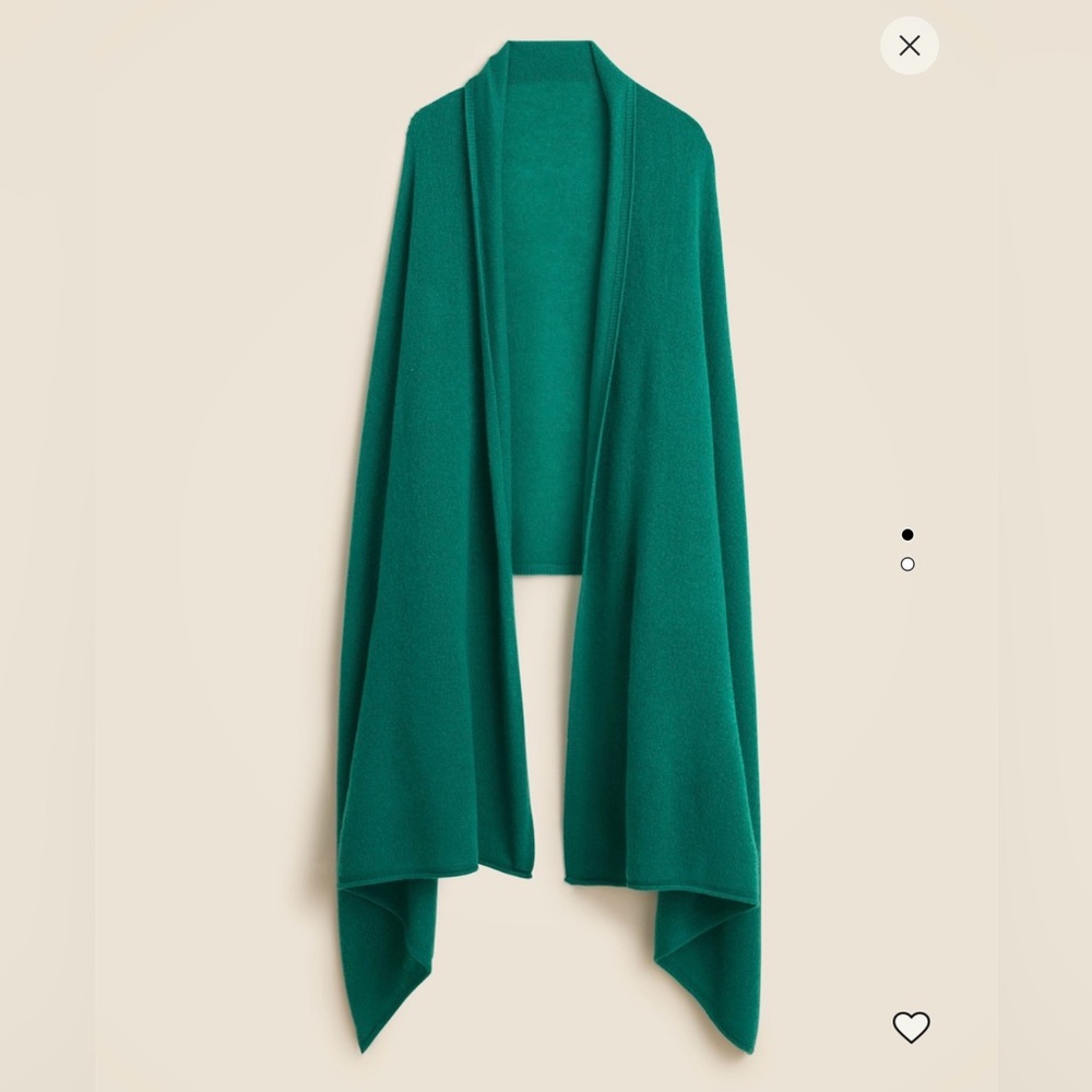 New J.Crew Deep Teal Cashmere Wrap